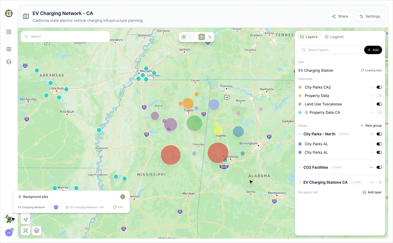 Map workspace