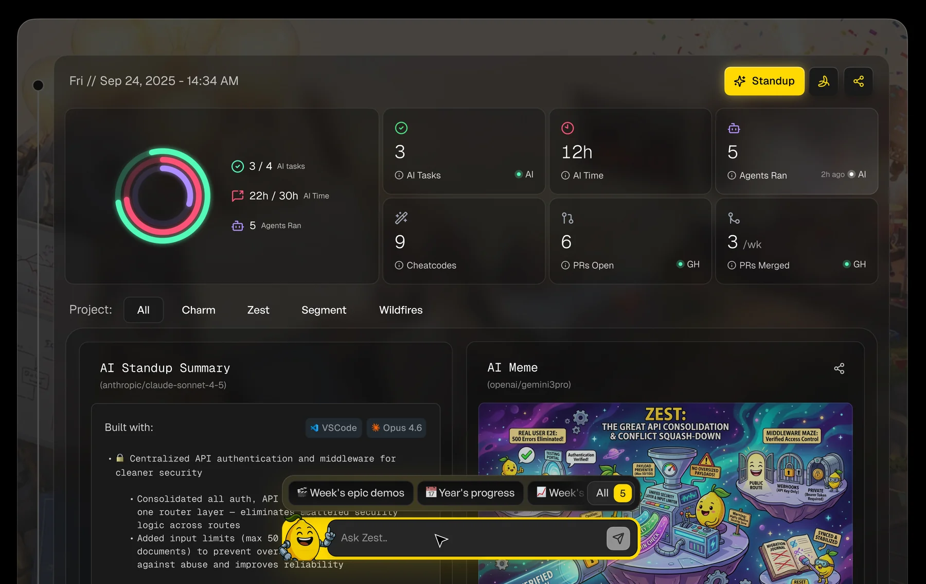 Home · My Metrics dashboard