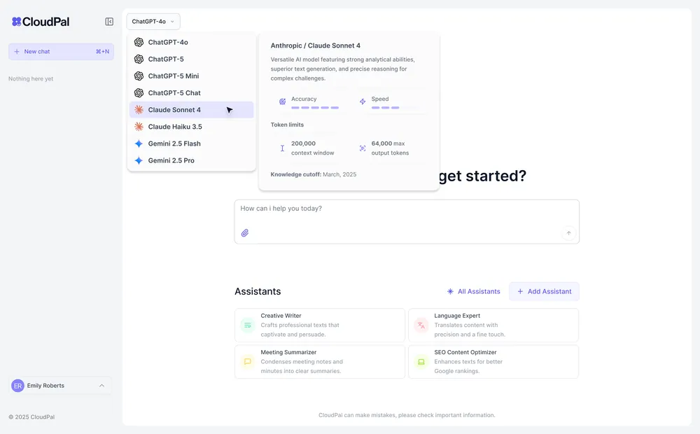CloudPal screen 1